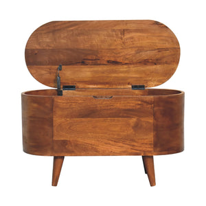 Aluna Chestnut Rounded Lid up Chest