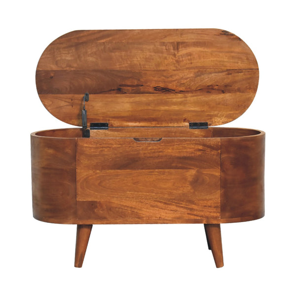 Aluna Chestnut Rounded Lid up Chest