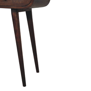 Aluna Light Walnut Curved Edge Console Table