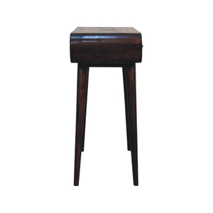 Aluna Light Walnut Curved Edge Console Table