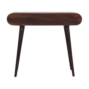 Aluna Light Walnut Curved Edge Console Table