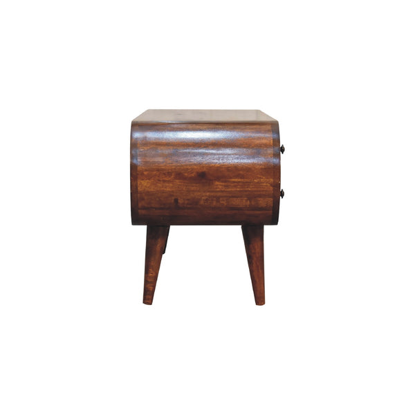 Aluna Chestnut Circular TV Stand