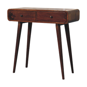 Aluna Chestnut Curved Hallway Table