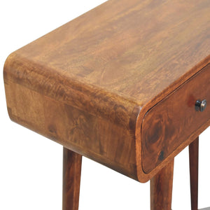 Aluna Chestnut Curved Hallway Table