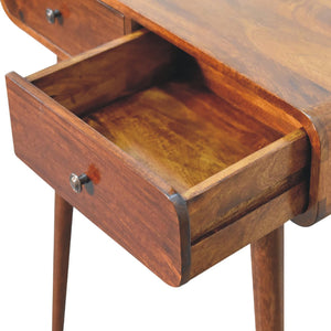 Aluna Chestnut Curved Hallway Table