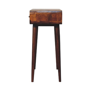 Aluna Chestnut Curved Hallway Table