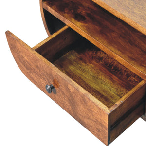 Aluna Chestnut Circular TV Stand