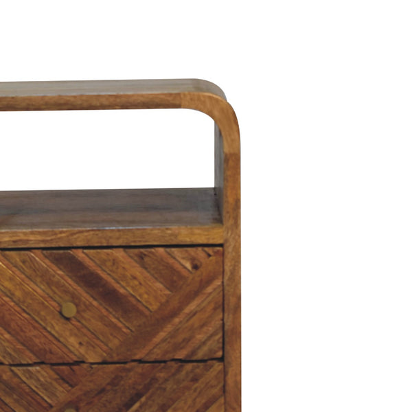 Aluna Mini Lille Curved Nightstand