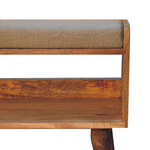 Aluna Oakish Nordic Storage Bench With Mud Linen