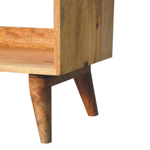 Aluna Oakish Nordic Storage Bench With Mud Linen