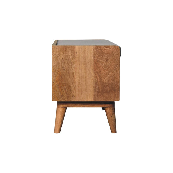 Aluna Oakish Nordic Storage Bench With Mud Linen