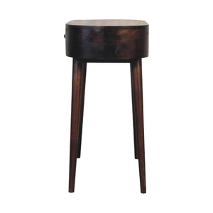 Aluna Light Walnut Curved Edge Console Table