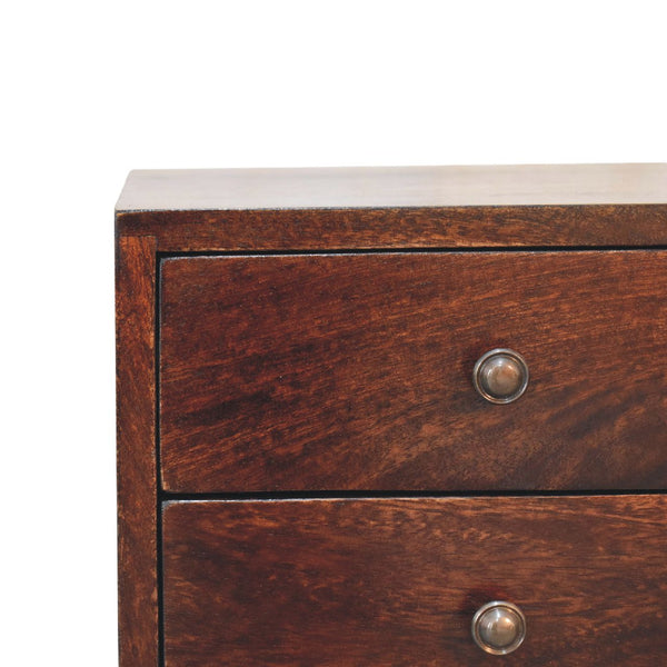 Aluna Mini 2 Drawer Light Walnut Nightstand
