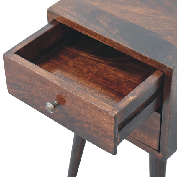 Aluna Mini 2 Drawer Light Walnut Nightstand