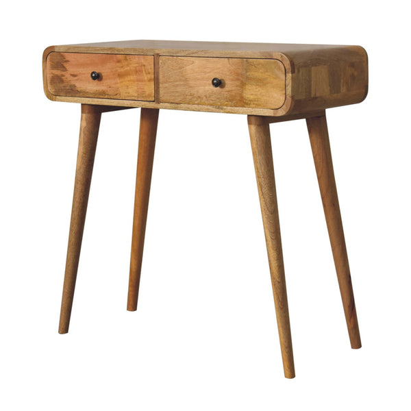 Aluna Oakish Curved Hallway Table