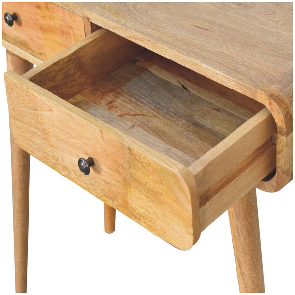 Aluna Oakish Curved Hallway Table