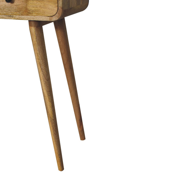 Aluna Oakish Curved Hallway Table