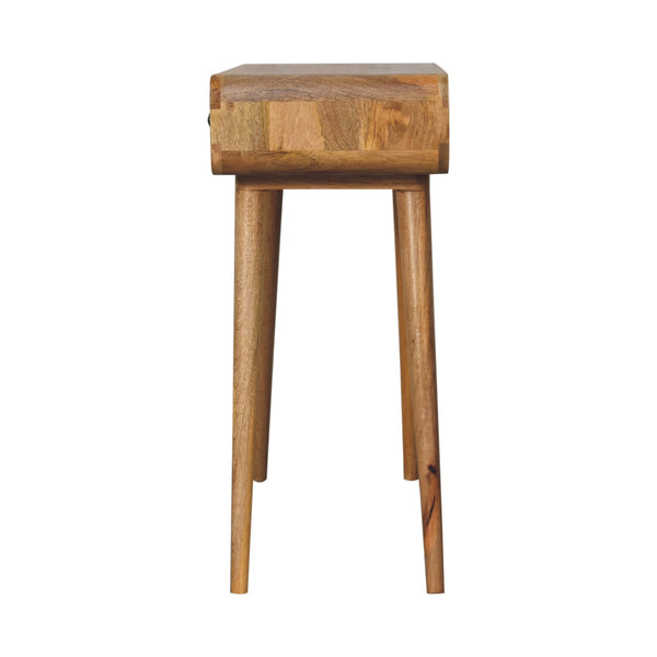 Aluna Oakish Curved Hallway Table