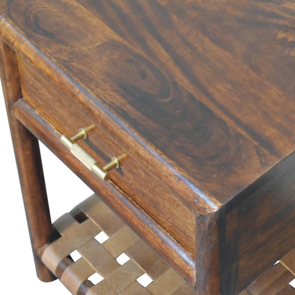 Aluna Chestnut T-Bar Bedside