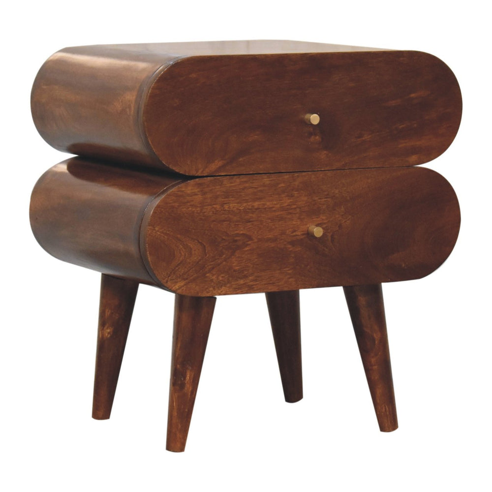 Aluna Bubble Chestnut Nightstand