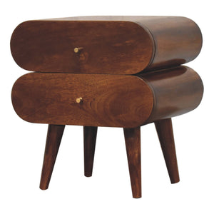 Aluna Bubble Chestnut Nightstand