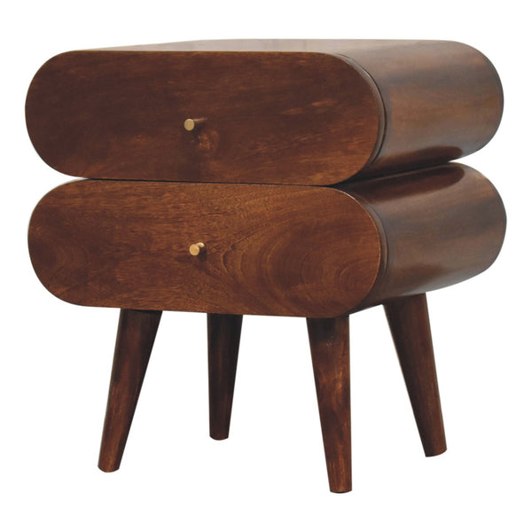 Aluna Bubble Chestnut Nightstand