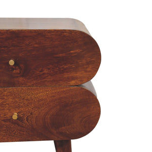 Aluna Bubble Chestnut Nightstand
