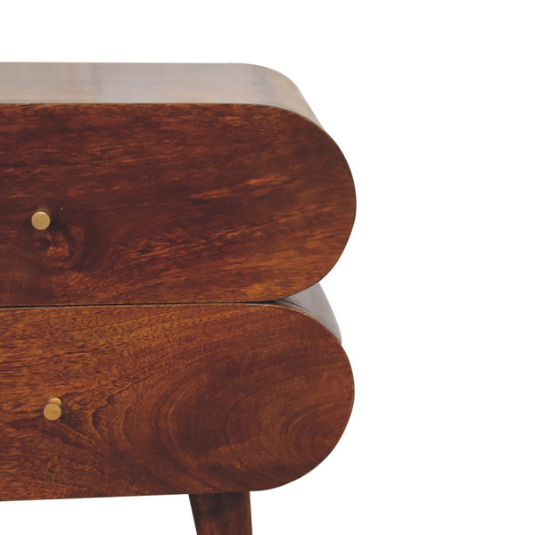 Aluna Bubble Chestnut Nightstand