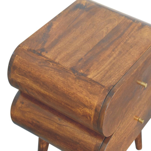 Aluna Bubble Chestnut Nightstand