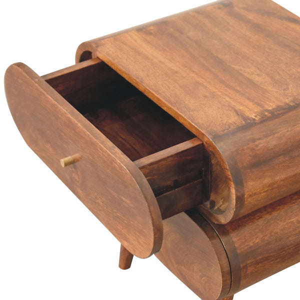 Aluna Bubble Chestnut Nightstand