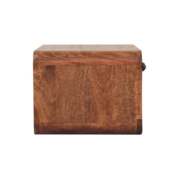 Aluna Curved Honey Caramel Floating Nightstand
