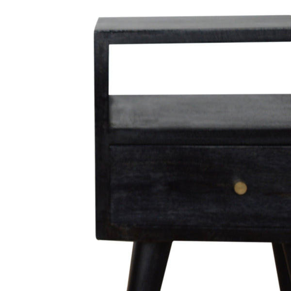 Aluna Mini Ash Black Nightstand