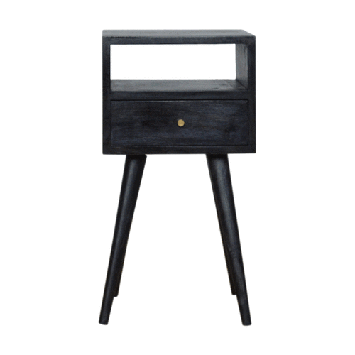 Aluna Mini Ash Black Nightstand