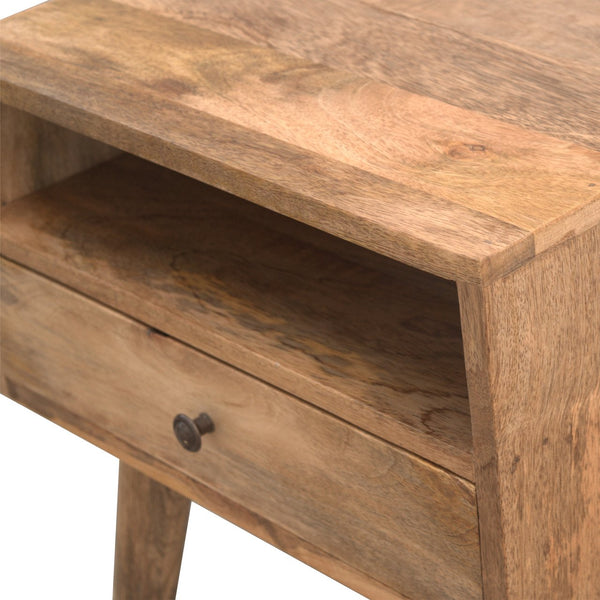 Aluna Modern Nightstand with Open Slot