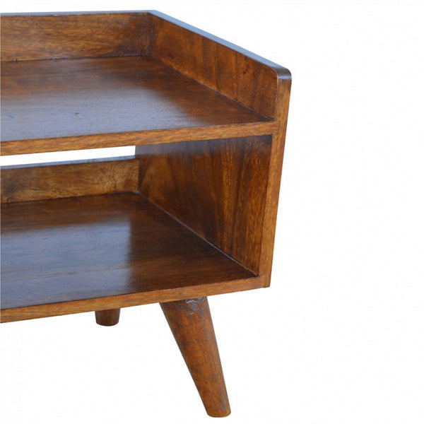 Aluna Chestnut Nordic Storage Bench