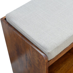 Aluna Mud Linen Pull out Shoe Bench