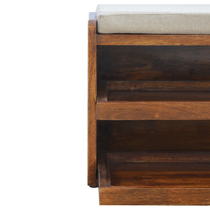 Aluna Mud Linen Pull out Shoe Bench