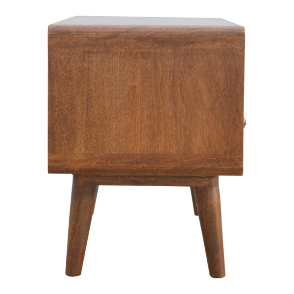 Aluna Curved Chestnut Tv Stand