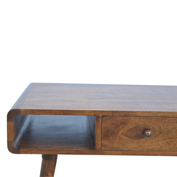 Aluna Curved Chestnut Coffee Table