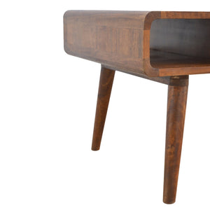 Aluna Curved Chestnut Coffee Table