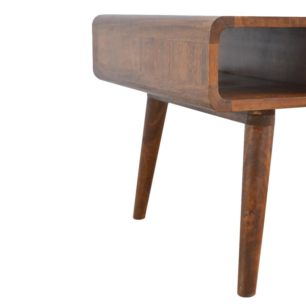 Aluna Curved Chestnut Coffee Table