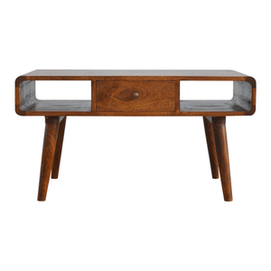 Aluna Curved Chestnut Coffee Table
