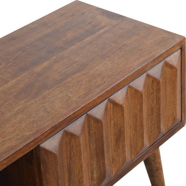 Aluna Chestnut Prism Sliding TV Stand