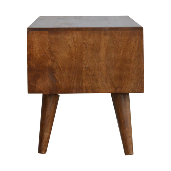 Aluna Chestnut Prism Sliding TV Stand