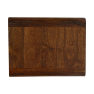 Aluna Floating Curved Chestnut Nightstand