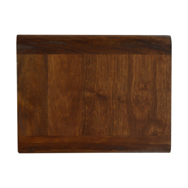 Aluna Floating Curved Chestnut Nightstand