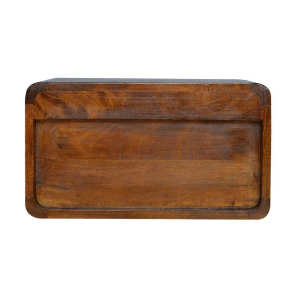 Aluna Chestnut Curve Floating Nightstand