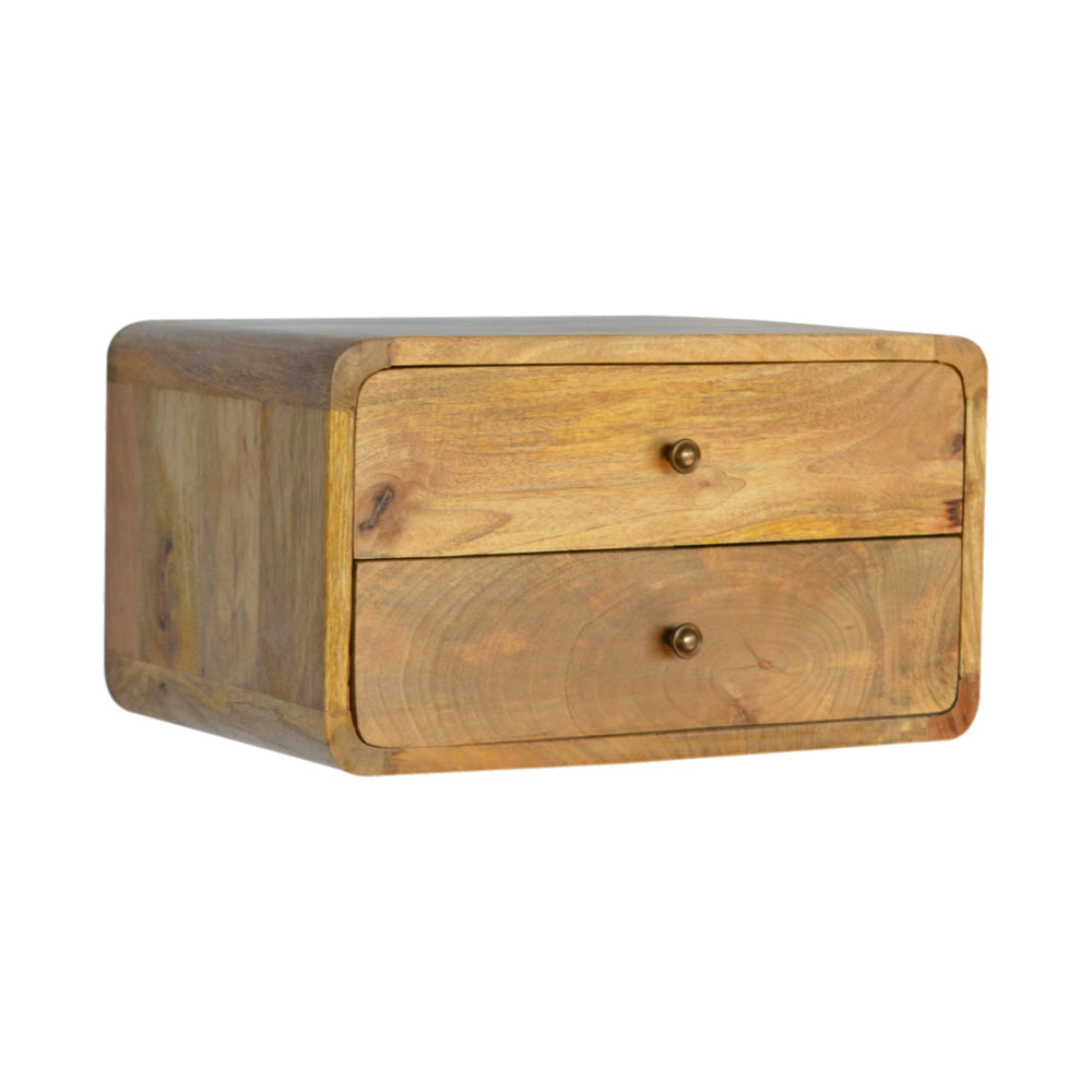 Aluna Oakish 2 Drawer Floating Nightstand
