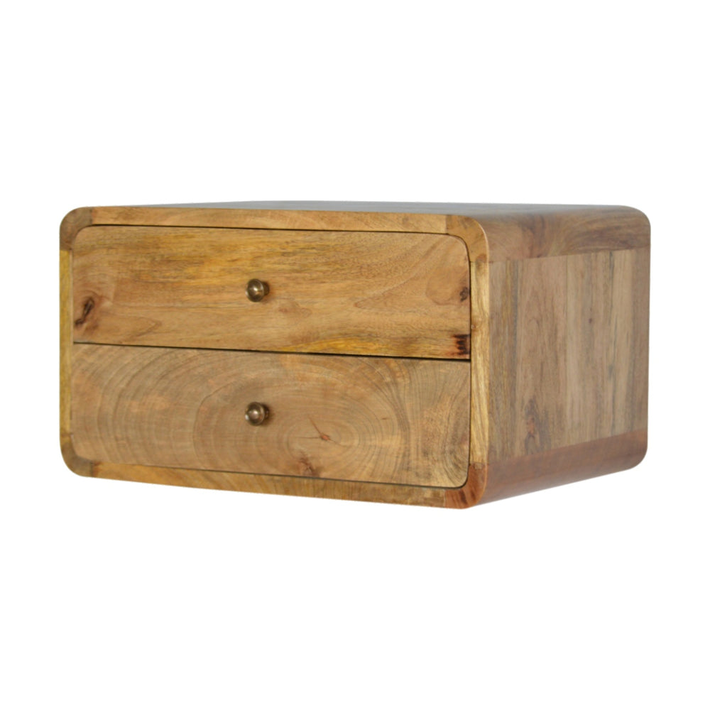 Aluna Oakish 2 Drawer Floating Nightstand