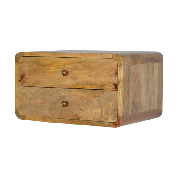 Aluna Oakish 2 Drawer Floating Nightstand